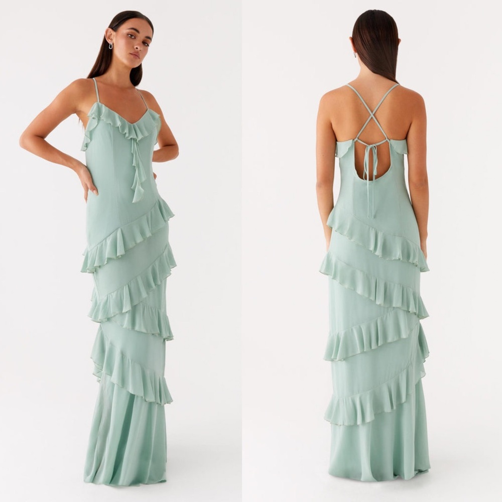 Peppermayo NWT Country Club Maxi Dress in Sage Size 6